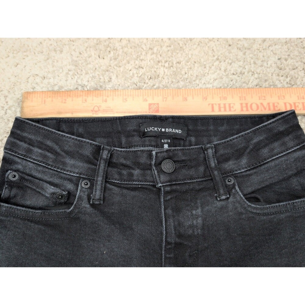 Lucky Brand Lizzie Low Rise Skinny Jeans Women's 4/27 R Black Stretch Slimming - Picture 3 of 12